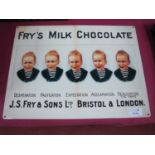 A Contemporary Tin Sign for 'Fry's Chocolate Five Boys", 30 x 40cm.