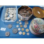 Collection of GB and World Coinage, including GB pre-1947 silver 345g, 1797 cartwheel penny, 1812