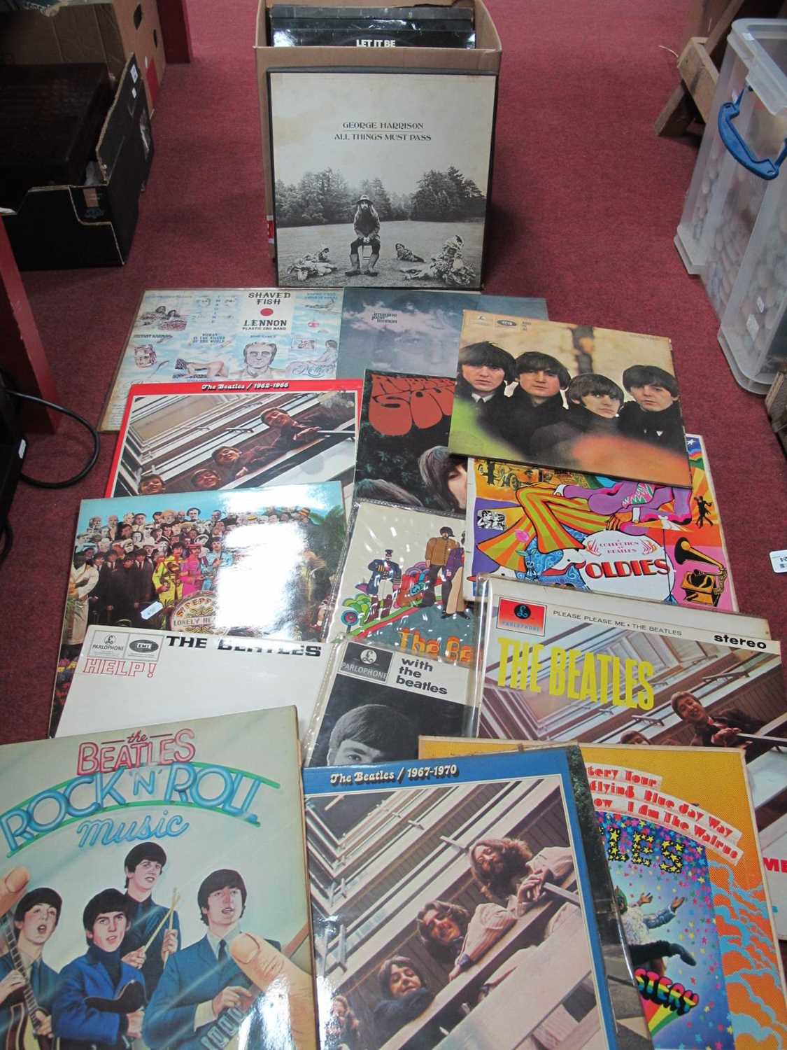 Beatles and Related Lps, including Let It Be (box set with book), George Harrison -All Things Must