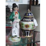 XIX Century Staffordshire Pottery Water & Gin Doublesided Figure, 21.5cm high. Noritake lidded