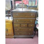 Stag Straight Front Chest, of four long and three small drawers, 82cm wide.