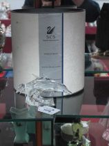 Swarovski - "Lead Me" Dolphins Group, 12cm long, with box and certificate