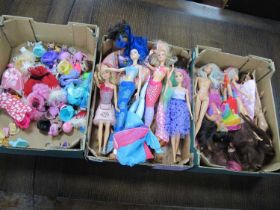 Barbie and other figures, including accessories :- Three Boxes