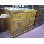 Early XX Century Walnut Chest of Drawers, two short drawers, two long drawers, 98cm wide.