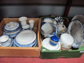 Booths "Lowestoft Border" Part Tea Service. Royal Worcester "Evesham" tureen, plate etc:- Two