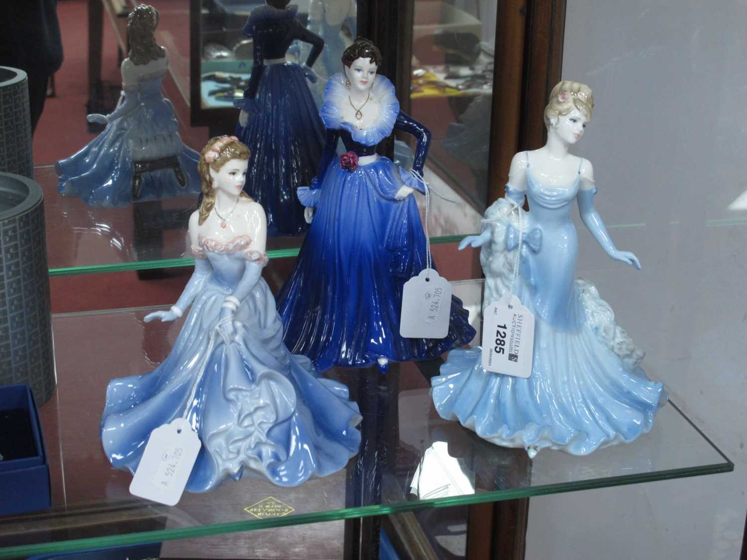 Coalport Ladies of Fashion Figurines - 'Debbie' 20cm high, 'Linda', and 'Anne'. (3).