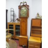 Henry Westayer of London George 3rd and Later Brass Faced Oak Longcase Clock, with swan neck hood,