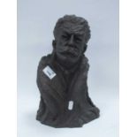 A Large Heavy Bust of Guy de Maupassant 1850-1893 (probably a 100 year commemorative piece in
