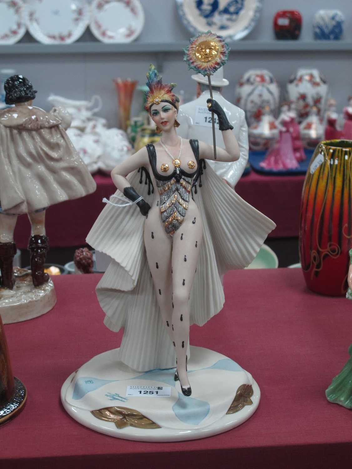 Capodimonte 'Ballerina Can Can' Figurine, limited edition of 2500, by Sandro Maggioni, 31.5cm