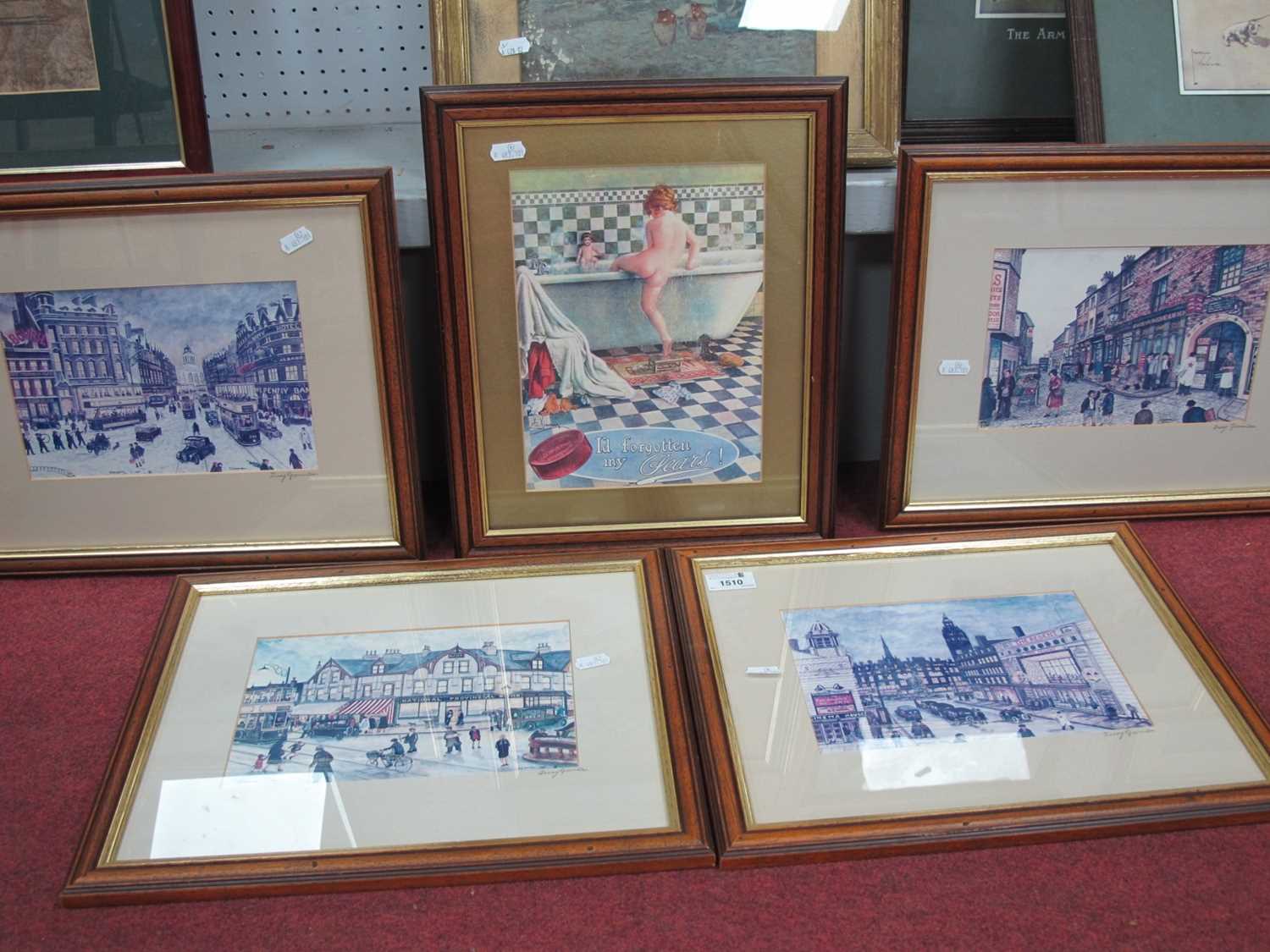 Terry Gorman, 'Hunters Bar', 'Fargate', 'Barkers Pool', and 'Button Lane', colour prints, each