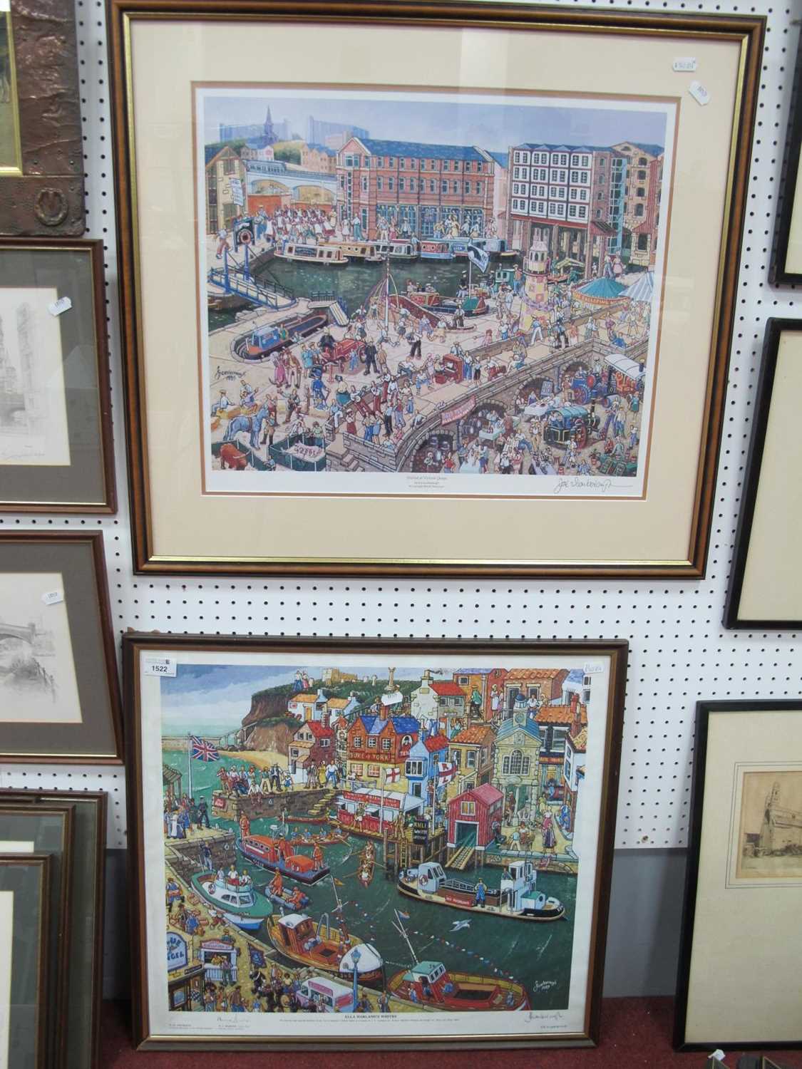 Joe Scarborough Signed Print, Festival at Victoria Quays, signed bottom right, together with one