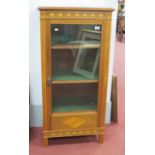 Inlaid Mahogany Display Cabinet in The Edwardian Manner, with lozenge designs to the fascia, 57cm