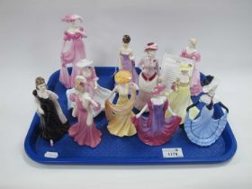 Coalport Figurines, the largest Chantilly Lace - Glamour, 17.5cm. (11). No chips or cracks