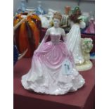 Coalport Society Ladies - Lady Sophia At The Ball, 23cm high no chips, cracks or crazing