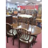 Strongbow XX Century Mahogany Dining Room Suite, sideboard table, chairs, sideboard with central