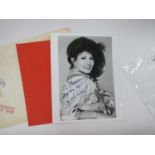 Racquel Welch Autograph, black pen signed (unverified) on a black and white image of her.