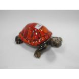 Anita Harris Model of a Tortoise, gold signed, 8cm high, 23cm long.