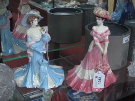 Coalport High Society Figurines - 'Lady Charlotte' 22cm high, and 'Lady Sara' (2).