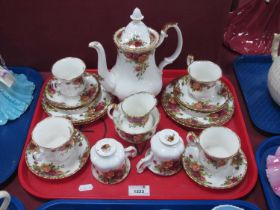 Royal Albert 'Old Country Roses' Coffee Service, of twenty-one pieces, all first quality