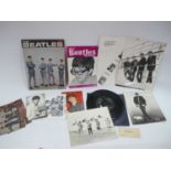 The Beatles - Publicity cards, monthly magazine, The Beatles Show, three 45rpm records, 'A.