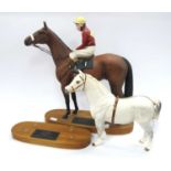 Beswick 'Red Rum', Brian Fletcher Up (repaired), Beswick Welsh Mountain Pony (base detached) (2) Red
