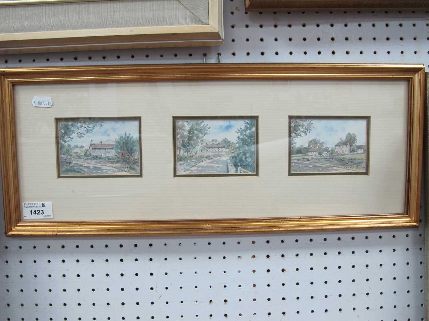 Richard Taylor (Sheffield Artist), Mayfield Valley Scenes, three watercolours, signed and dated '90,