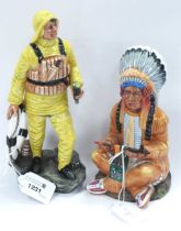 Royal Doulton 'The Lifeboat Man' Figurine and 'The Chief' (2).