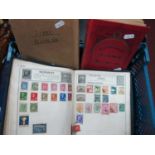 Stamps - an early worldwide stamp collection housed in a 'Lincoln' and two junior albums.
