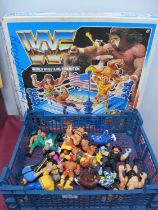 Fifteen WWF Hasbro 1990 wresting figures including Hulk Hogan, The Undertaker, Million Dollar Ted