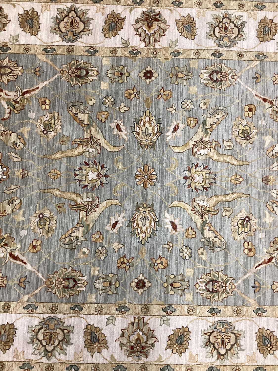 Indian Wool Rug 'Gazni' with foliate design, bearing label 'Oriental Rug Shop', 244 x 165cm. - Image 2 of 4