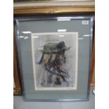 Harold Riley, (Manchester Artist, born 1934) 'Katie' limited edition print of 25, graphite signed to