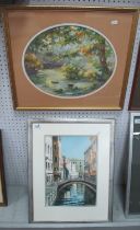 Kate Tetley (Derbyshire Artist), 'Morning in Venice', pastel. signed lower left, 35 x 25cm; Rosaline
