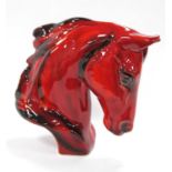 Anita Harris Flambé Model of a Horse's Head, gold signed, 16.5cm high, 17.5cm long.