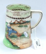 Shelley (Late Foley) 550-7913 Golfing Mug, "Bunkered Stymied" 15cm high.