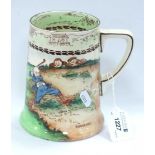 Shelley (Late Foley) 550-7913 Golfing Mug, "Bunkered Stymied" 15cm high.