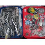 Collection of Mid XX Century and Later Car Badges, AA and RAC and other badges etc:- Two Trays.