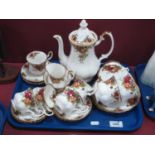 Royal Albert Old Country Roses Table China, of sixteen pieces, including coffee pot, some second