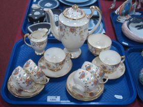 Grosvenor China Coffee Service, with foliage decoration, pattern no 7743:- One Tray.