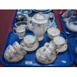 Grosvenor China Coffee Service, with foliage decoration, pattern no 7743:- One Tray.