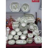 A Spanish San Claudio 'Kantong; Dinner Service, approximately eighty pieces, including tea and