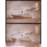 Titanic, Denis Cochrane postcards of The Ill Fated Vessel, signed by survivors Millvina Dean and