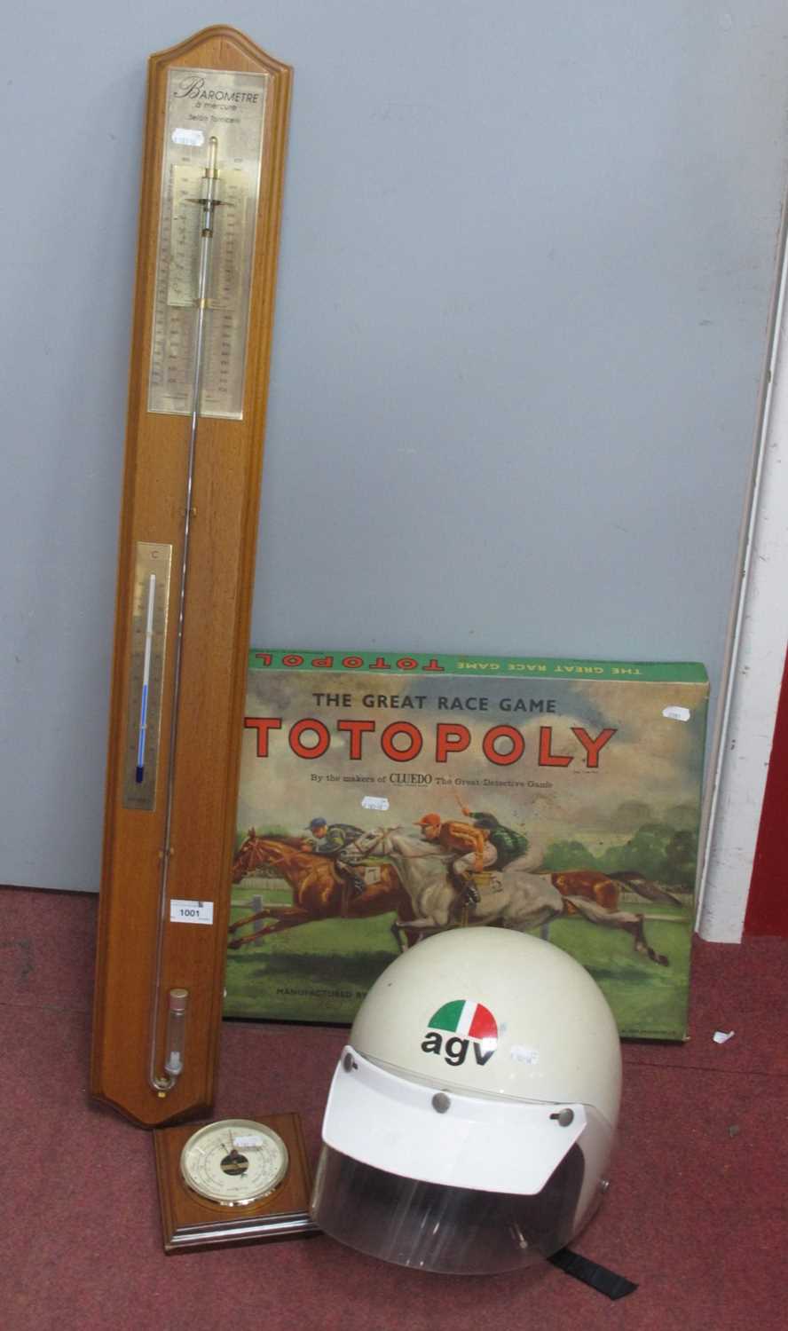 Modern Mercury Barometer, Barostar barometer, vintage Totopoly and crash helmet (4).