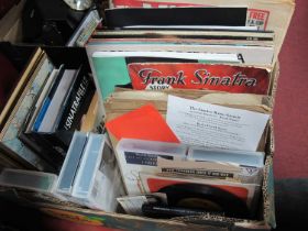 Frank Sinatra - records, vhs videos, various publications, postcard, etc:- One Box.