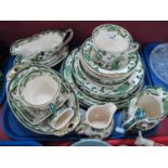 Mason's 'Chartreuse' Table Pottery. of eighteen pieces:- One Tray