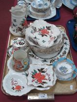 Old Foley Dessert Ware, Paragon tea cup and saucer, etc:- One Tray.