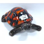Anita Harris Stunning Model of a Tortoise, with glazed shell, gold signed, 21cm long.