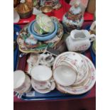 Aynsley Floral Tea Ware, of nineteen pieces, Fairing Derby jam dish, Cauldon posy ring, other