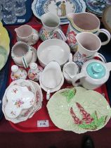 Poole Traditional Floral Pattern Pottery, Royal Crown Derby 'Derby Posies' condiments, Carlton