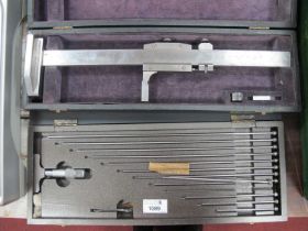 Moore-Wright Metric Depth Gauge, together with a Gauges Ltd ruler (2), boxed.