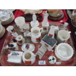 A Quantity of Crested Ware, several bu Goss, to include:- Scarborough truck of caol, black cats,